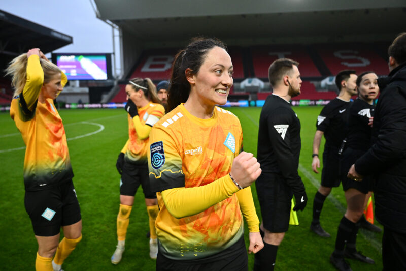 Megan Campbell celebrates